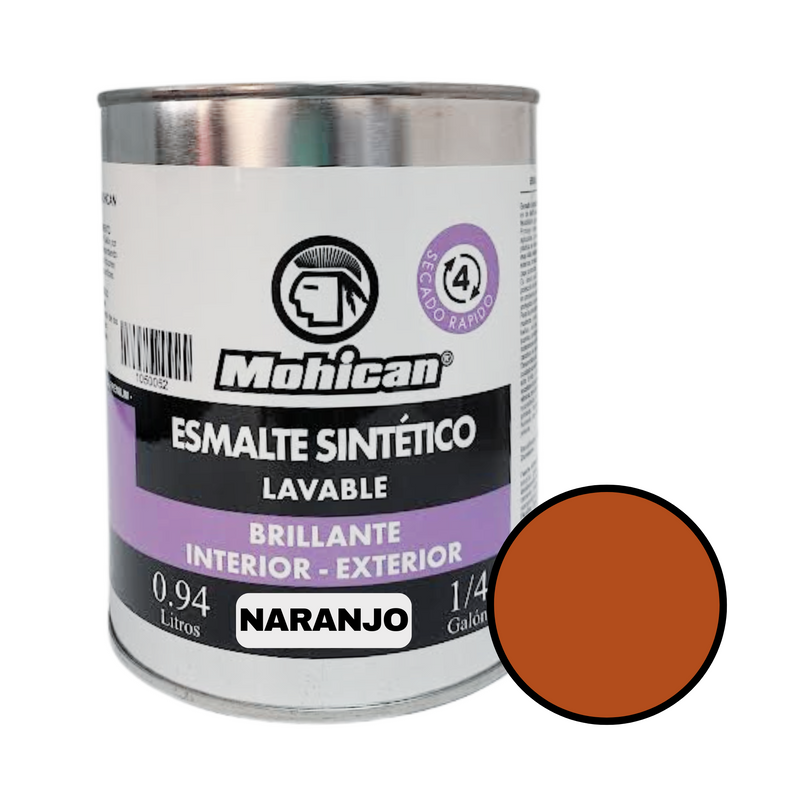 Esmalte Sintetico Brillante 1/4 Gl Mohican