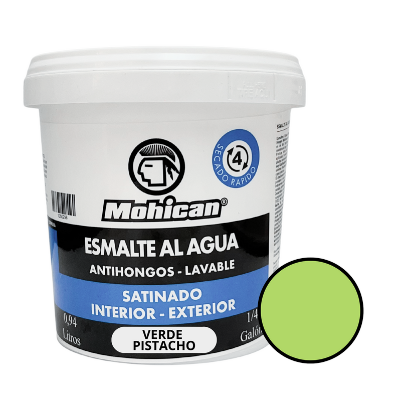 Esmalte Al Agua Antihongos Satinado 1/4 Galon  Mohican