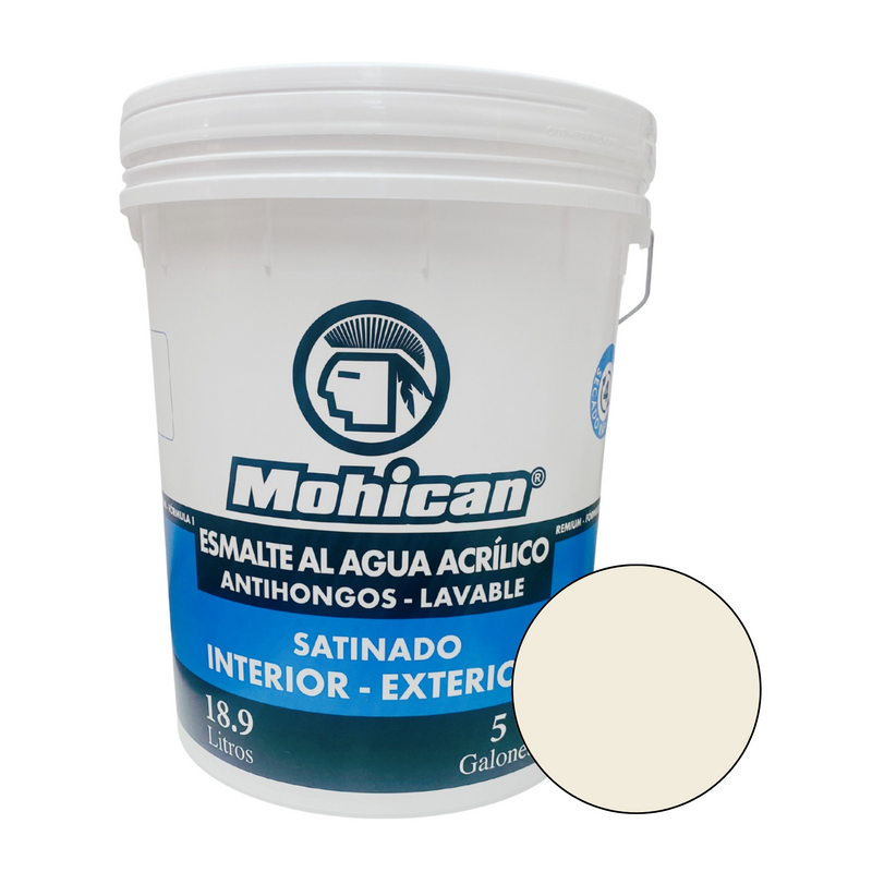 ESMALTE AL AGUA ANTIHONGOS SATINADO 1 TINETA 5 GAL COLORES