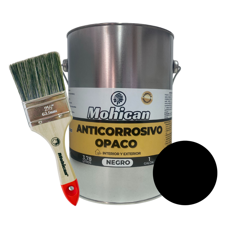 Promo Anticorrosivo Negro Galón + Brocha 2 1/2 Pulgada