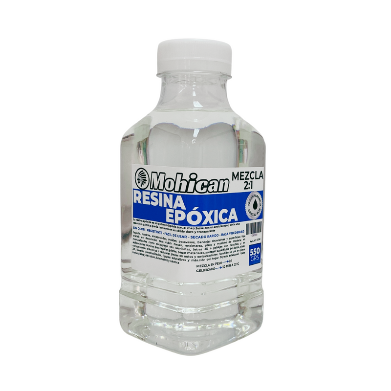 RESINA EPÓXICA CRISTAL BAJA VISCOSIDAD (550 GRS)