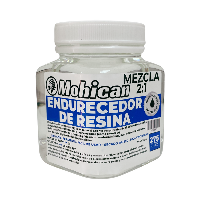 ENDURECEDOR PARA RESINA EPÓXICA CRISTAL (275 GRS)