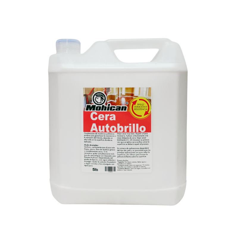 CERA AUTOBRILLO MOHICAN (BRILLO INMEDIATO) BIDÓN 5 LT