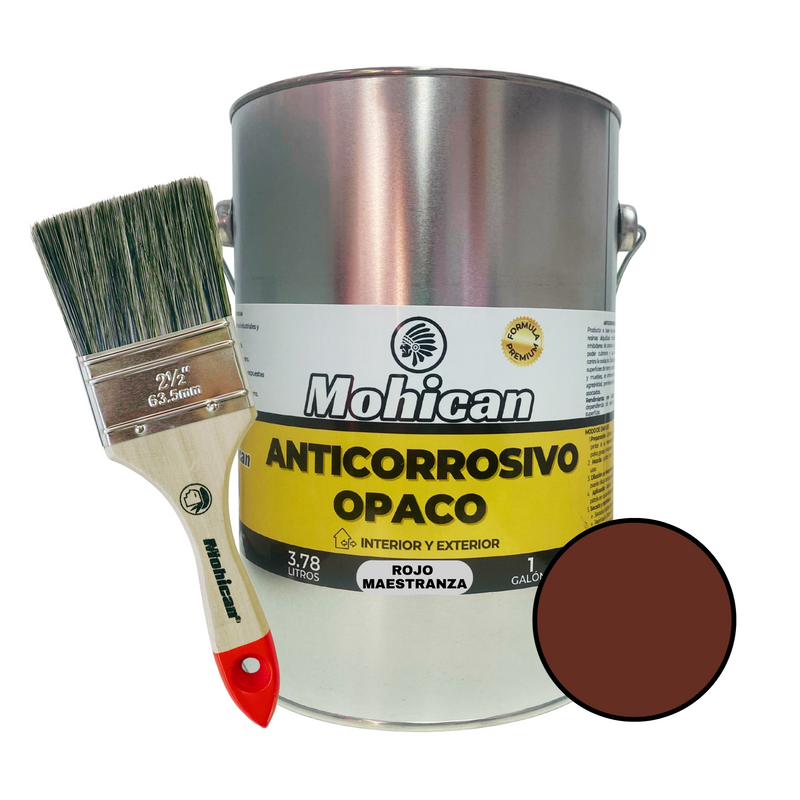 PROMO ANTICORROSIVO ROJO MAESTRANZA GALÓN + BROCHA 2 1/2''