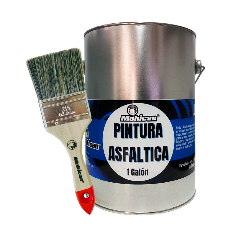 PROMO PINTURA ASFÁLTICA IMPERM 1 GALON + BROCHA 2 1/2''