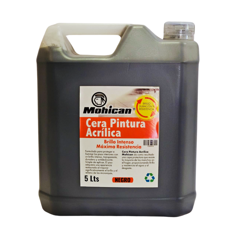 CERA PINTURA BIDÓN 5 LTS MOHICAN NEGRO