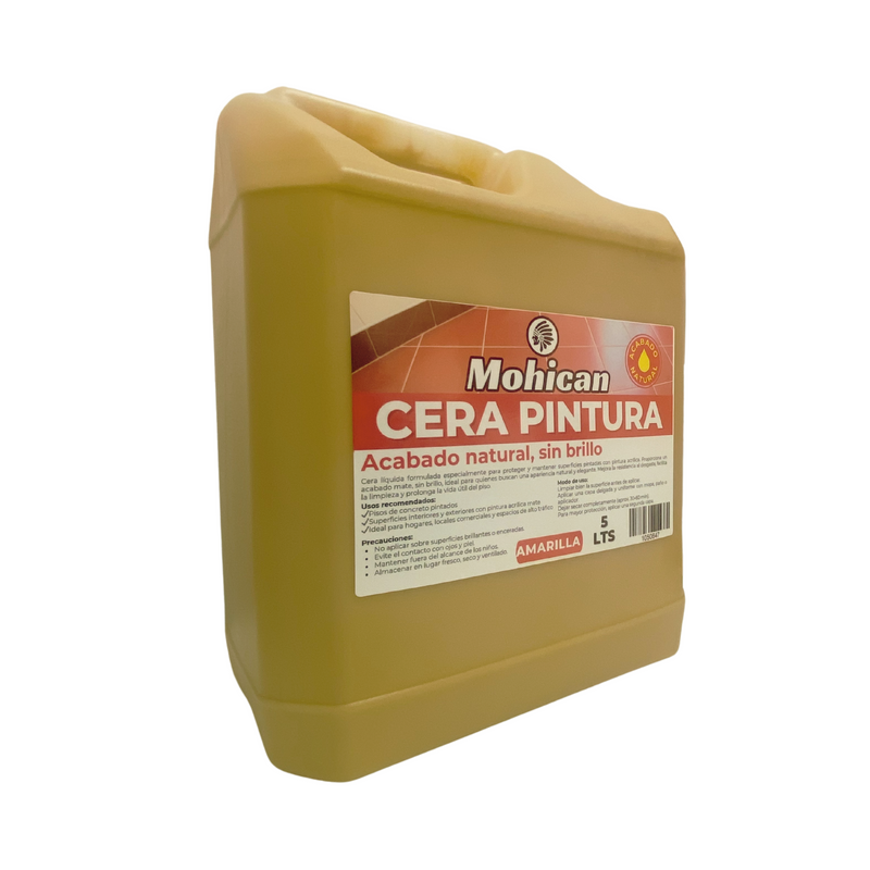 CERA PINTURA BIDÓN 5 LTS MOHICAN AMARILLA