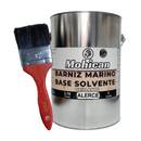 PROMO BARNIZ MARINO BASE SOLVENTE 1GAL ALERCE+BROCHA 2 1/2''
