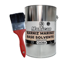 PROMO BARNIZ MARINO BASE SOLVENTE 1GAL CAOBA +BROCHA 2 1/2''