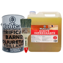 ACEITE IMPREGNANTE 5L + VITRIFICANTE BARNIZ 1 GALÓN + BROCHA