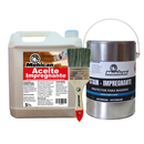 ACEITE IMPREGNANTE 5L + PROTECTOR STAIN MADERA 1GL + BROCHA