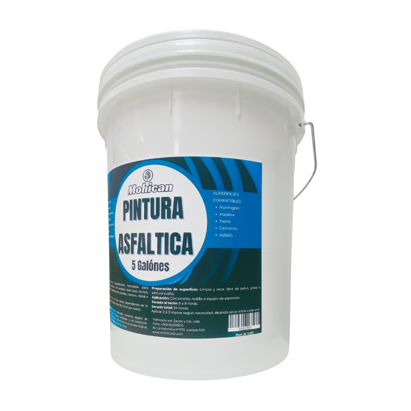 PINTURA ASFÁLTICA IMPERMEABILIZANTE MOHICAN TINETA 5 GALONES