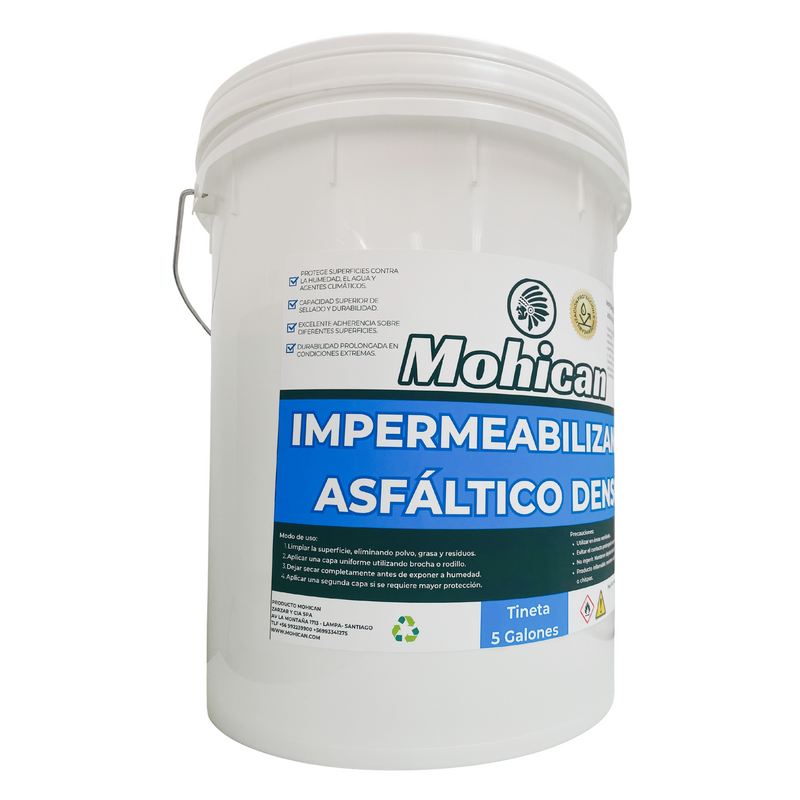 IMPERMEABILIZANTE ASFÁLTICO DENSO TINETA 5 GALONES MOHICAN