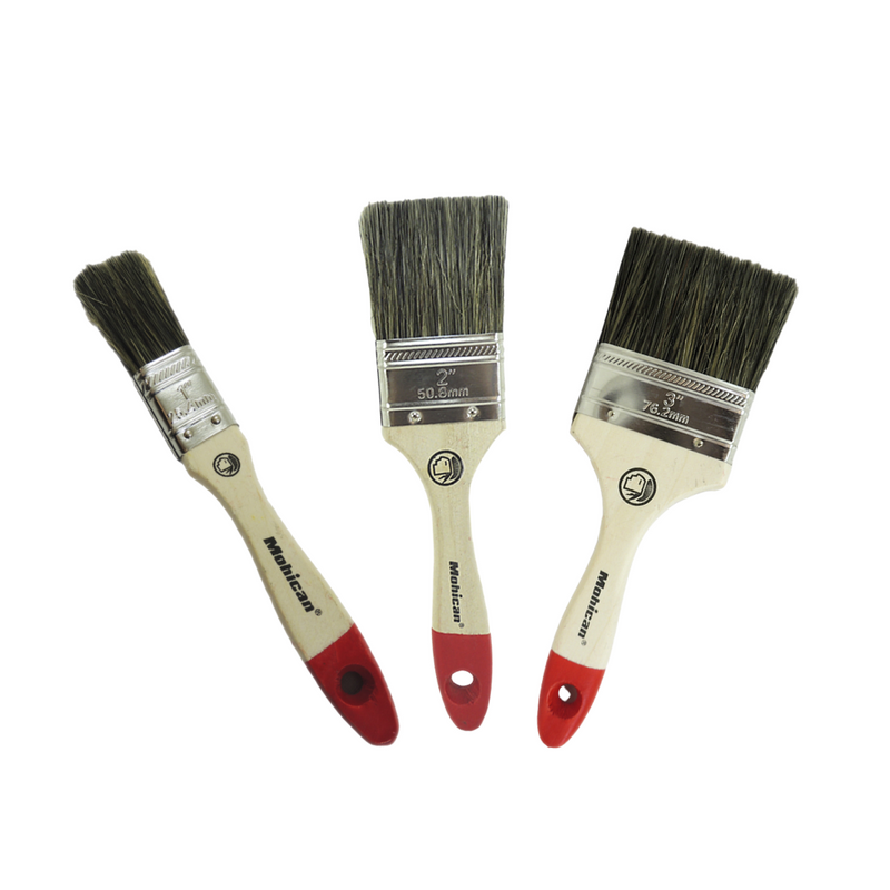 PROMOCIÓN 3 BROCHAS CERDA NATURAL MOHICAN 1'' +  2'' + 3''