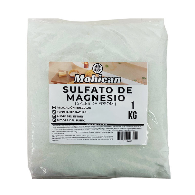 SULFATO DE MAGNESIO (SALES DE EPSOM) MOHICAN BOLSA 1 KG