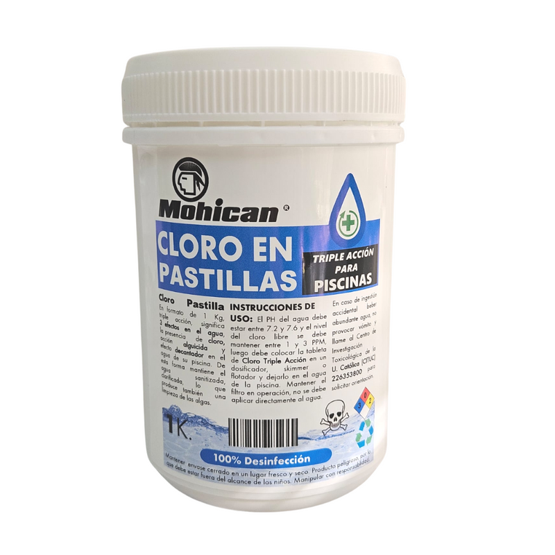 PROMOCIÓN 20 CLORO TRIPLE ACCIÓN EN PASTILLAS 1 KG