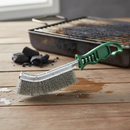 Escobilla De Acero Inox 26,5 Cm Mango Plastico Verde Mohican