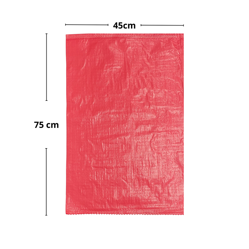 SACO PAPERO ROJO 45X75 25 UNI
