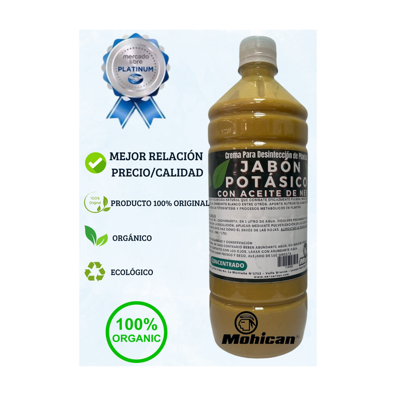 JABÓN POTÁSICO ACEITE DE NEEM CONCENTRADO 1 LTS (200 LTS)