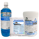 PROMO ALGUICIDA 1 LT + CLORO TRIPLE ACCIÓN + DECANTADOR 1 KG