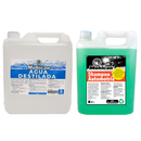 PROMO SHAMPOO PARA AUTOS + AGUA DESTILADA MOHICAN 5 LTS C/U