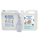 PROMO REPELENTE MASCOTA + ELIMINA OLOR 5LTS + ATOMIZADOR 1LT