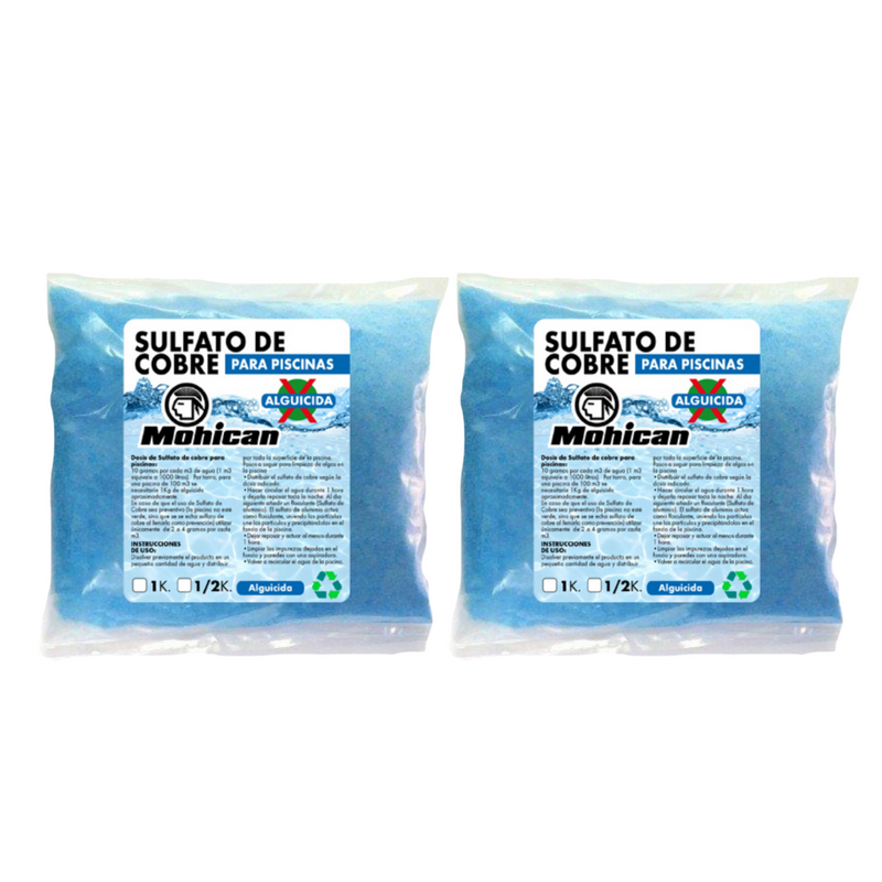 PROMO 2 ALGUICIDA PISCINAS (SULFATO COBRE) BOLSA 1 KG