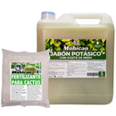 PROMO JABÓN POTÁSICO ACEITE NEEM 5LTS + FERTI CACTUS  1KG