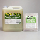 PROMO JABÓN POTÁSICO ACEITE NEEM 5LTS + FERTI CESPED 1KG