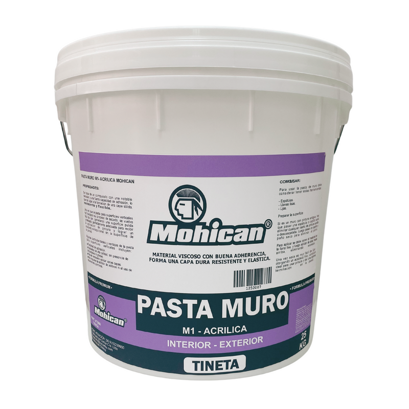 PROMO PASTA MURO M-1 ACRI EXT-INT 25 KILOS + LLANA METÁLICA