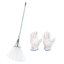 GUANTE CABRITILLA +BARREHOJAS AJUSTABLE MANGO MET 15 DIENTES