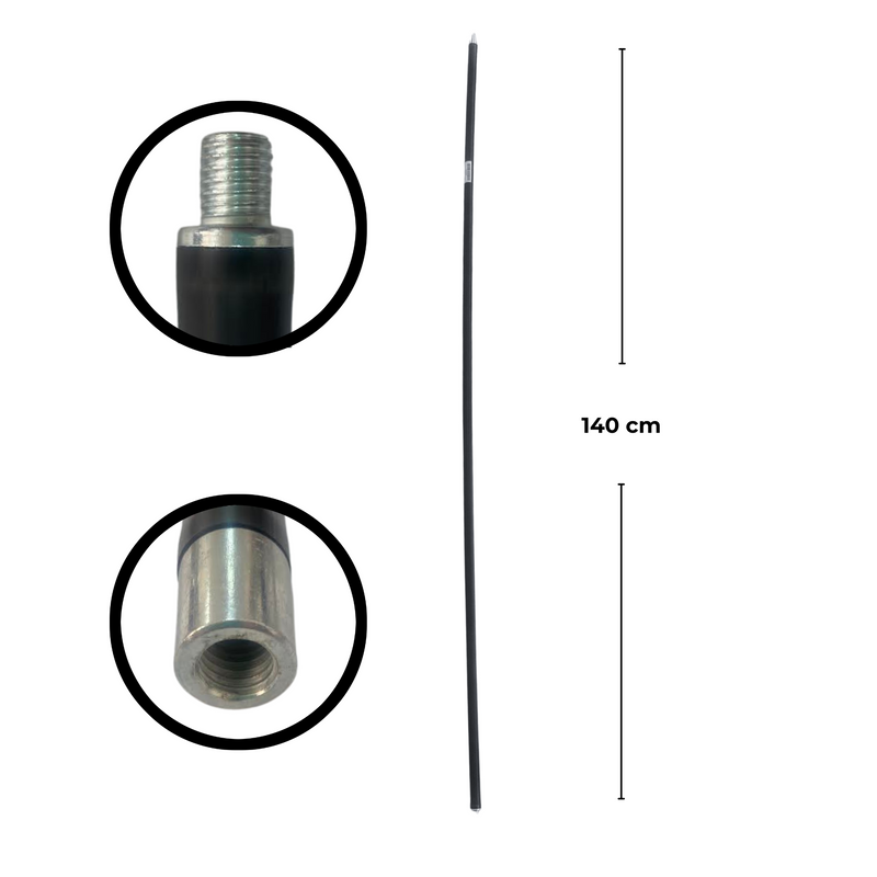 VARILLA EXTENSORA ESCOBILLA LIMPIAR CHIMENEAS 1,4 MTS X M12