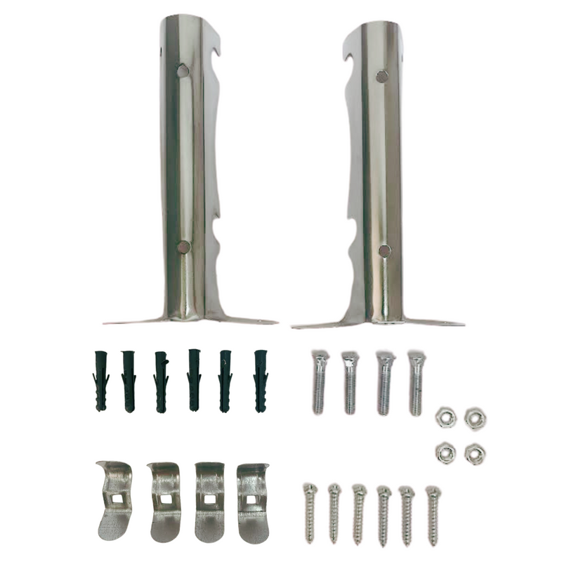 Soporte Cortina  Doble Cromado Pack Mohican