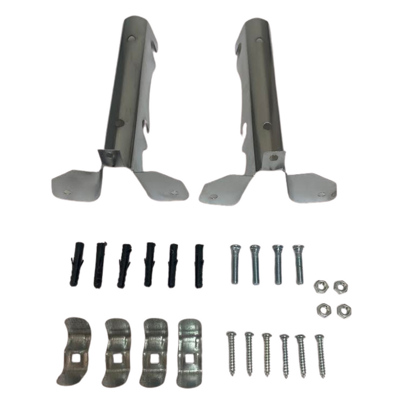 Soporte Cortina  Doble Cromado Pack Mohican