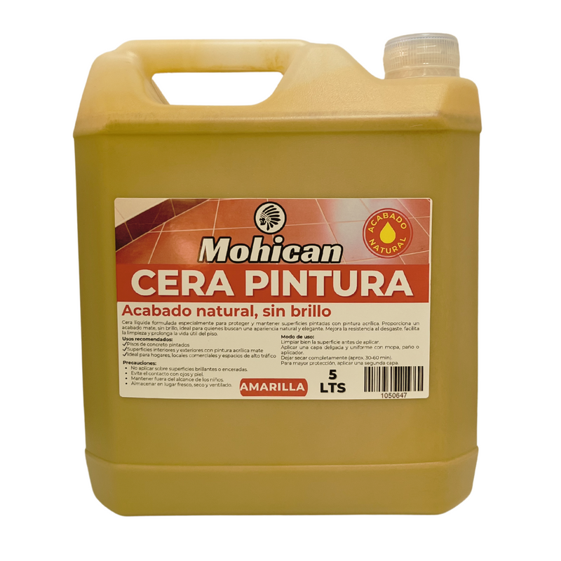CERA PINTURA BIDÓN 5 LTS MOHICAN AMARILLA