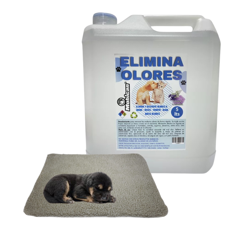 PROMO ELIMINA OLORES ORINA Y HECES LAVANDA 5LT + MANTA