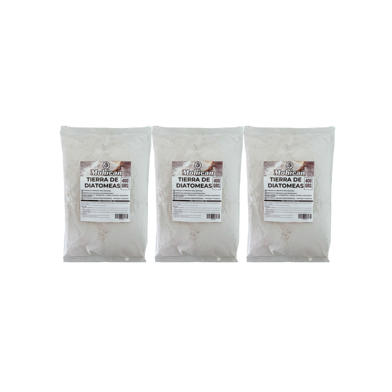PROMO TIERRA DE DIATOMEAS PREMIUM MOHICAN 3 X 400 GRS
