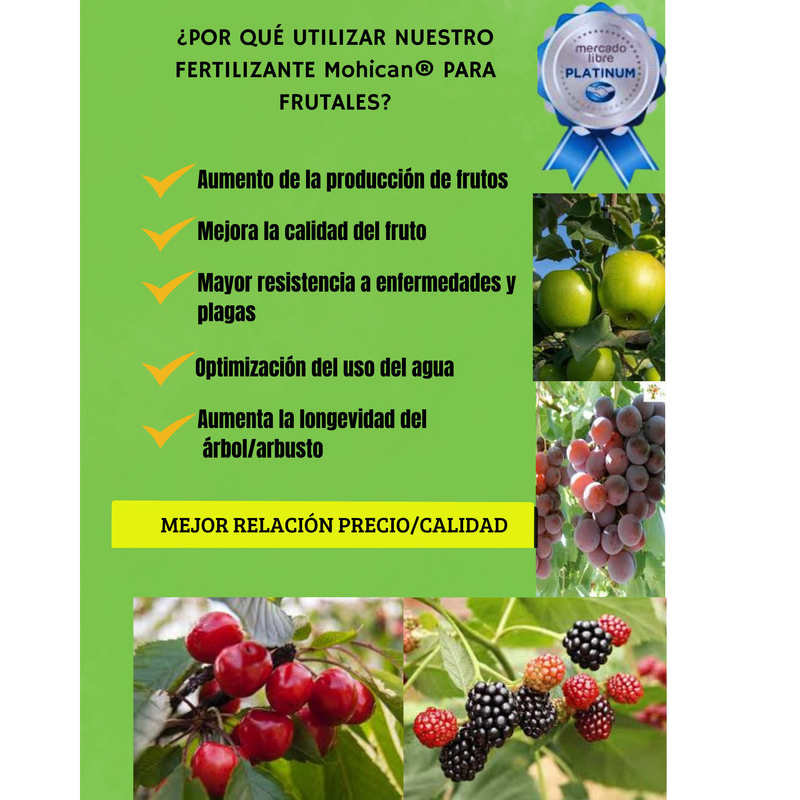 PROMO 5X FERTILIZANTE FRUTALES EN GENERAL BOLSA 1 KG MOHICAN