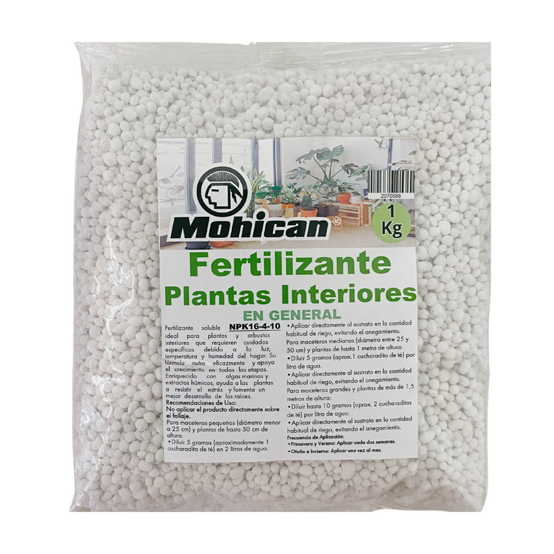 FERTILIZANTE PARA PLANTAS INTERIOR BOLSA 1 KG MOHICAN