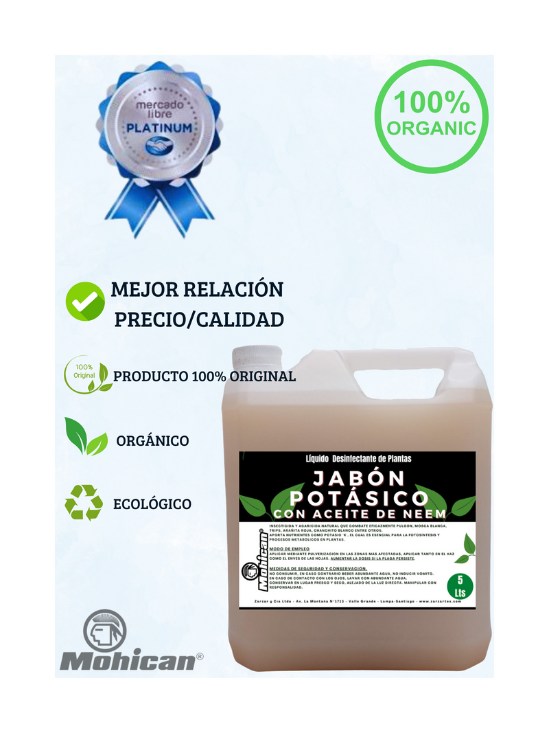 PROMO JABÓN POTÁSICO NEEM 5L + FERTILIZANTE GERMINACIÓN 1 KG