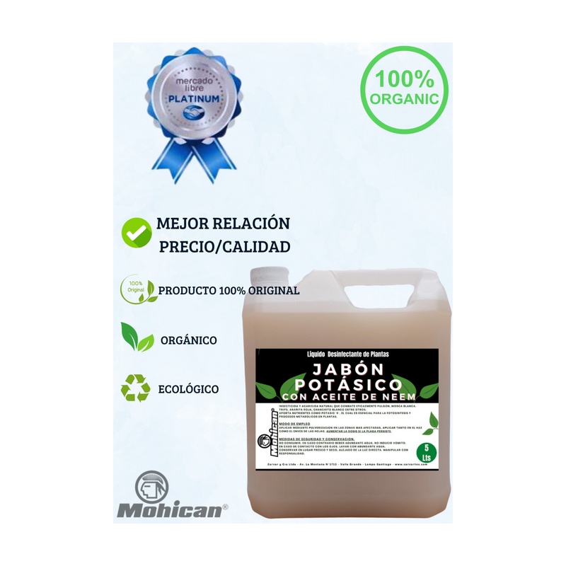 PROMO JABÓN POTÁSICO ACEITE NEEM 5LTS+TIERRA DIATOMEAS 1,2KG