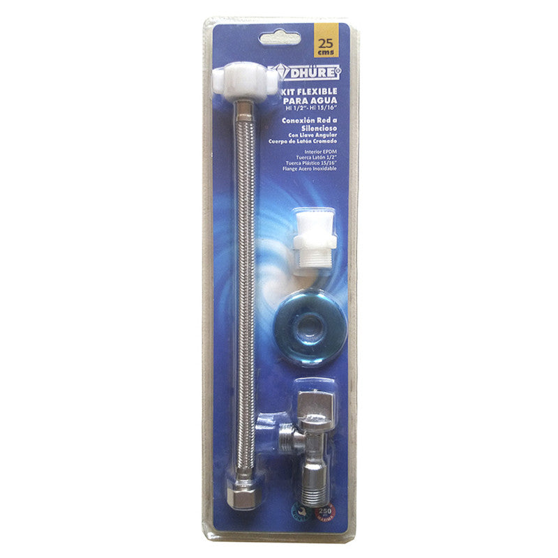 Kit Llave Ang C/flex Hi 1/2 X Hi 15/16 Plast X 30 Cms Dhüre