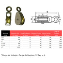 Roldana Simple Fija 1puLG Pack 5  Mohican