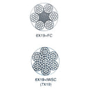 Cable De Acero Galv Alma De Yute 6x19 6 Mm X 100 Mt