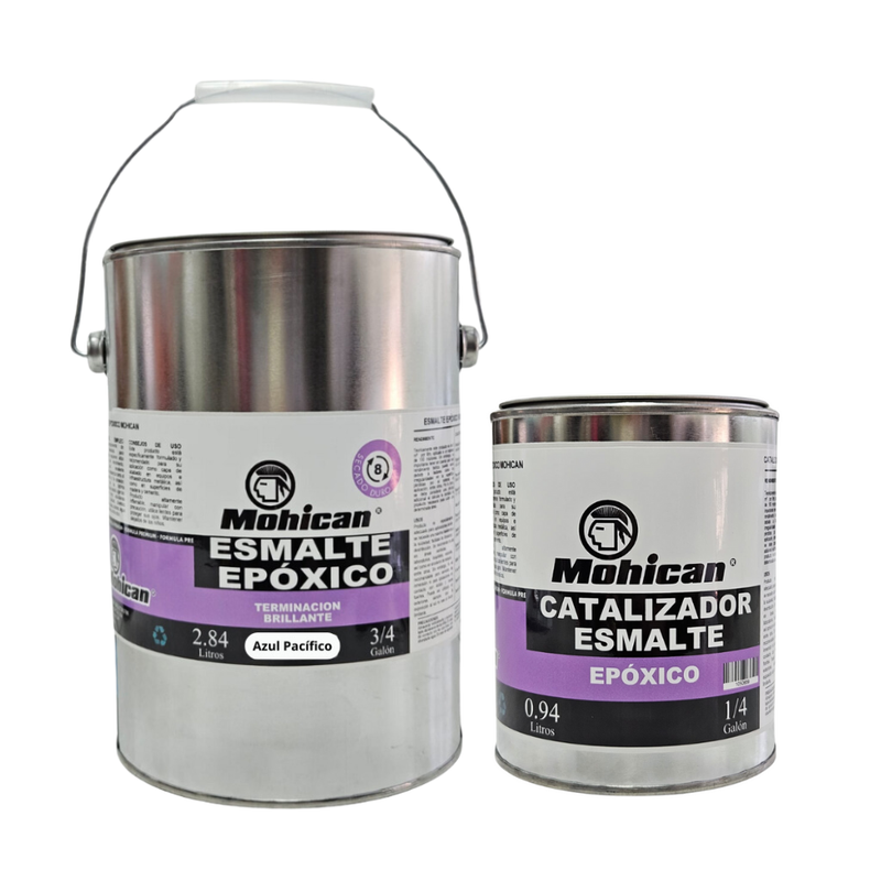ESMALTE EPÓXICO AZUL PÁCIFICO 3/4 GAL + CATALIZADOR 1/4 GAL