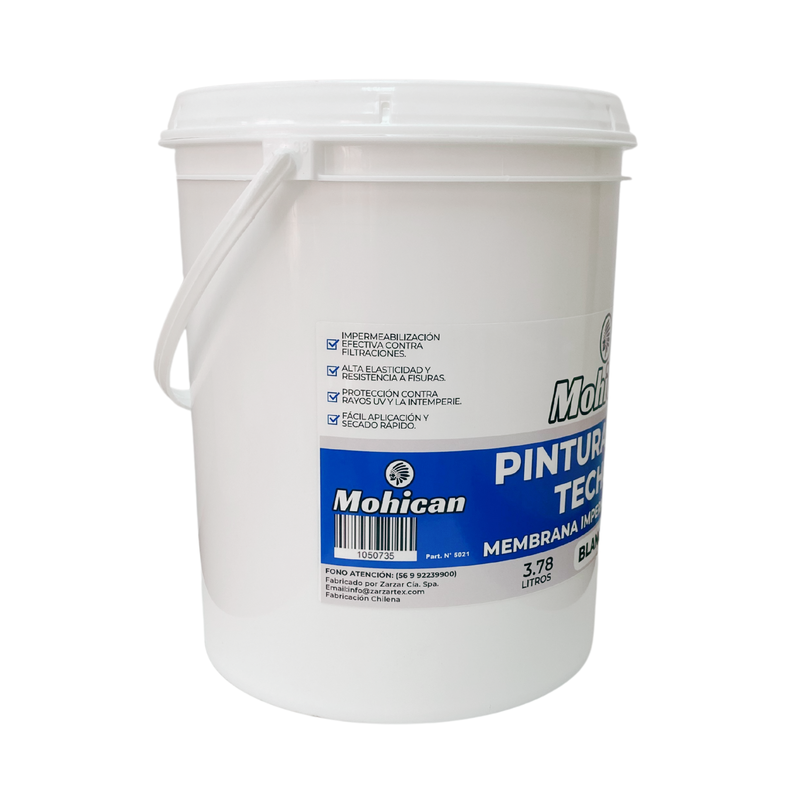 PINTURA PARA TECHOS MEMBRANA IMPERMEABILIZANTE 1 GAL MOHICAN