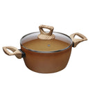 OLLA ALUMINIO ANTIADHERENTE 20 CMS TAPA VIDRIO AMERCOOK