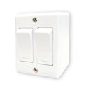 INTERRUPTOR DOBLE 9/15 SOBREPUESTO