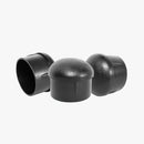 REGATÓN 2'' REDONDO INTERIOR  CABEZA BOLA NEGRO PACK 4 UNI