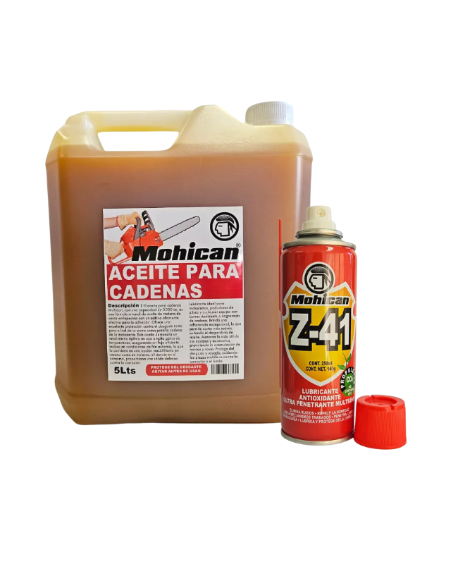 PROMO ACEITE CADENA 5L + LUBRICANTE ANTIOXIDO 250ML MOHICAN
